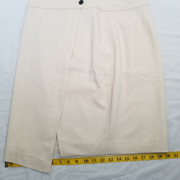 Anne Klein Cream Cotton Blend Skirt - Picture 5 of 8